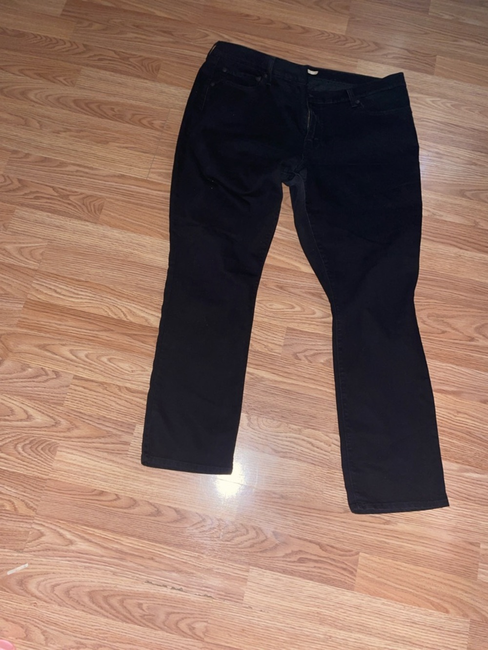 414 Levi's Black Denim Straight Jeans